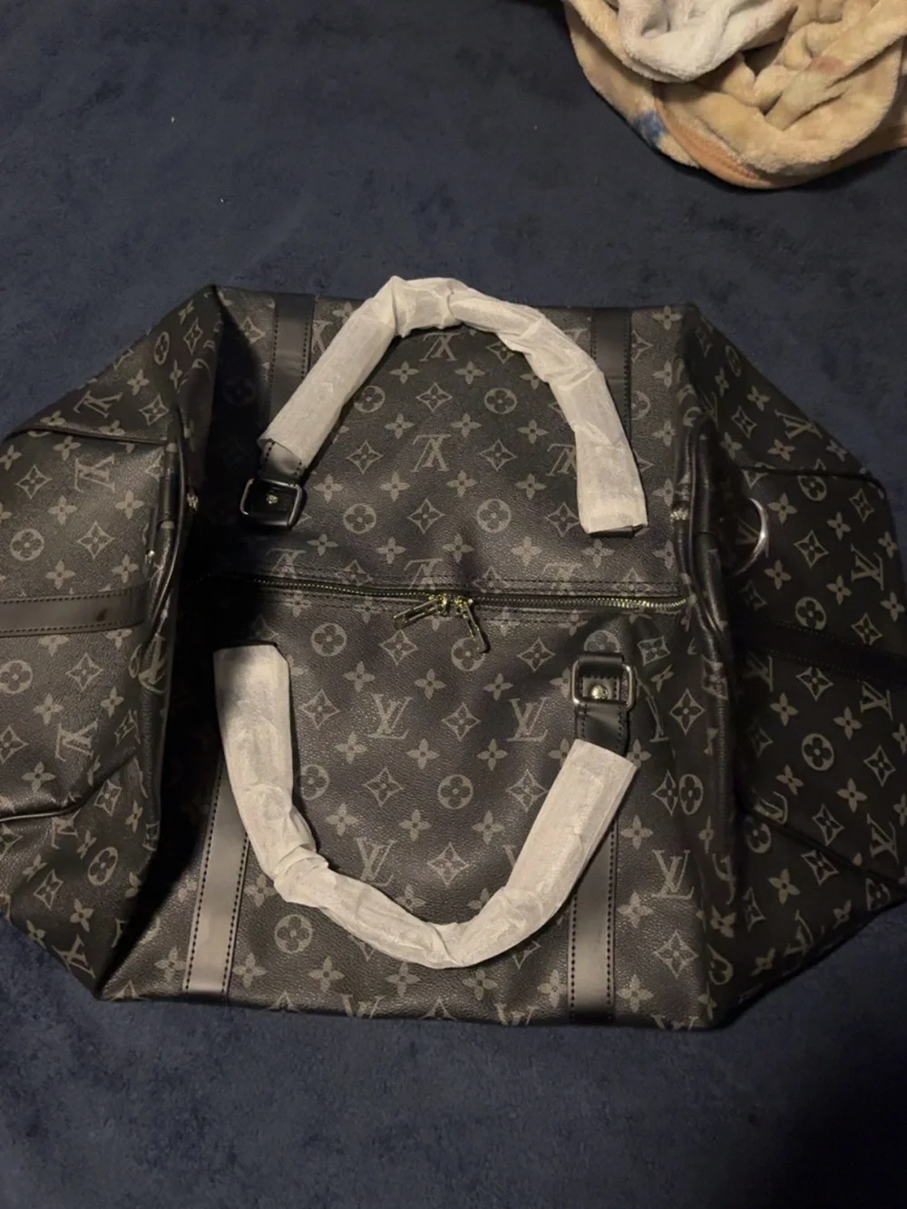 Louis Vuitton Monogram Travel Duffel in Black and Gray